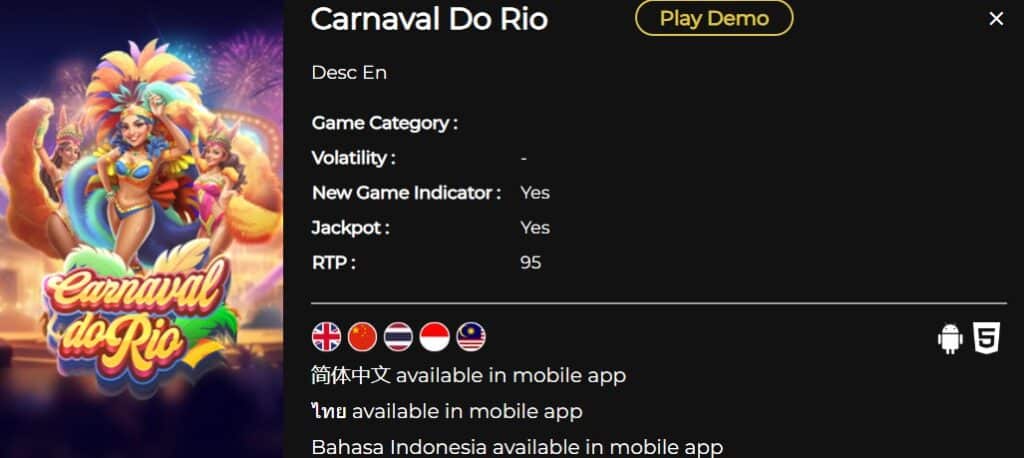 Carnaval Do Rio game info