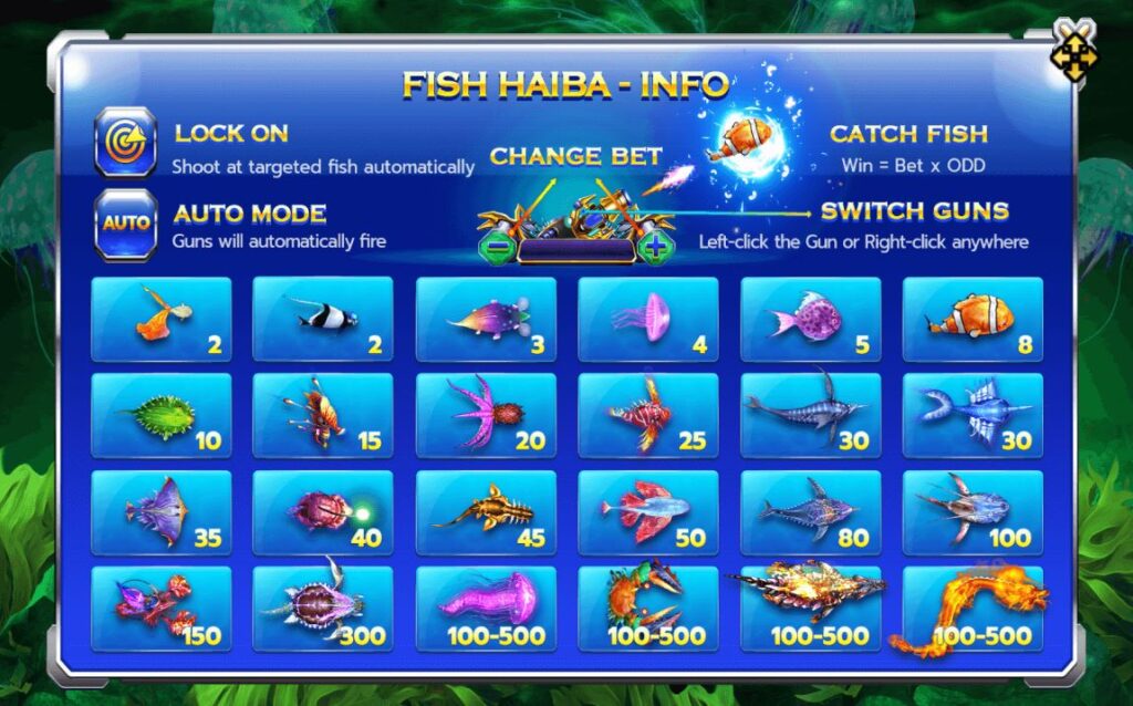 Fish Hunter Hai Ba ค่าย JOKER GAMING อัตราการจ่ายเงิน